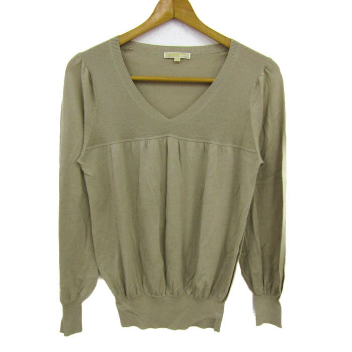 マイケルコース ニット トップス 長袖 Vネック セーター レディース 4サイズ ベージュ Michael Kors 【..