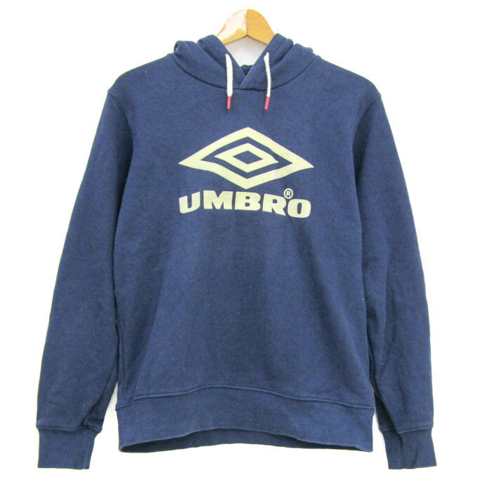 アンブロ パーカー トップス プルオーバー スウェット スポーツウエア メンズ Sサイズ 紺×クリーム UMBRO 【中古】