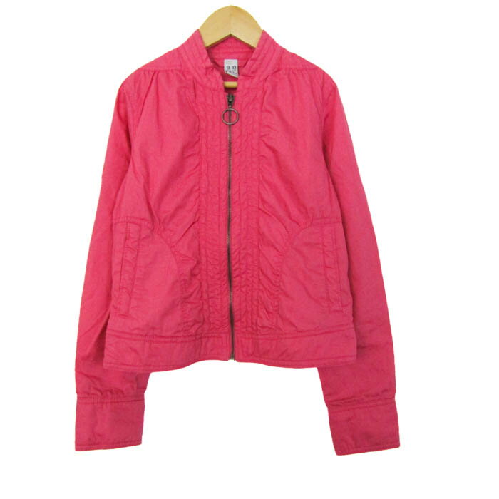 ザラキッズ ブルゾン ジャケット アウター コットン キッズ 女の子用 140サイズ ピンク ZARA KIDS 【中古】