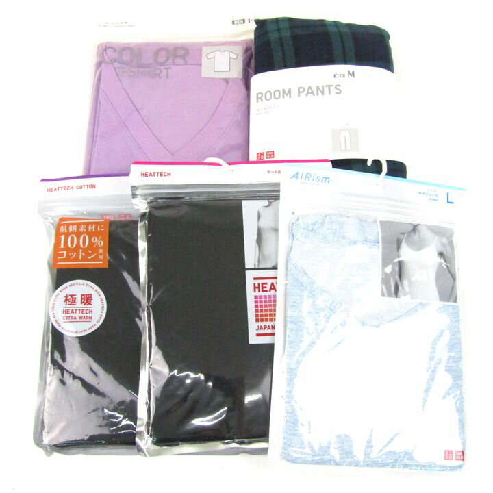 ユニクロ ヒートテック エアリズム 肌着 ルームパンツなど 5点セット 未使用 アンダーウエア まとめて 大量 レディース UNIQLO 【中古】のサムネイル