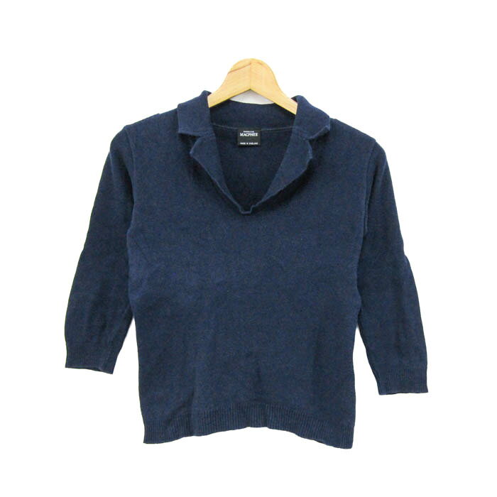 マカフィー ニット トップス 長袖 襟付き 英国製 トゥモローランド レディース フリーサイズ ネイビー ..
