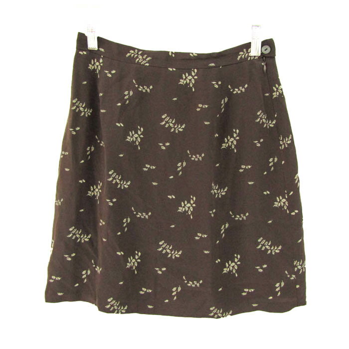【全品39％OFFクーポン配布中】マックスマーラ スカート ボトムス シルク イタリア製 レディース 40サイズ 茶×ベージュ MAX MARA 【中古】