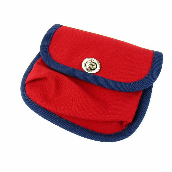 【全品39％OFFクーポン配布中】一澤帆布 ミニポーチ ベルトポーチ マルチケース キャンバス ブランド 小物 レディース メンズ レッド ichizawahanpu 【中古】(4)