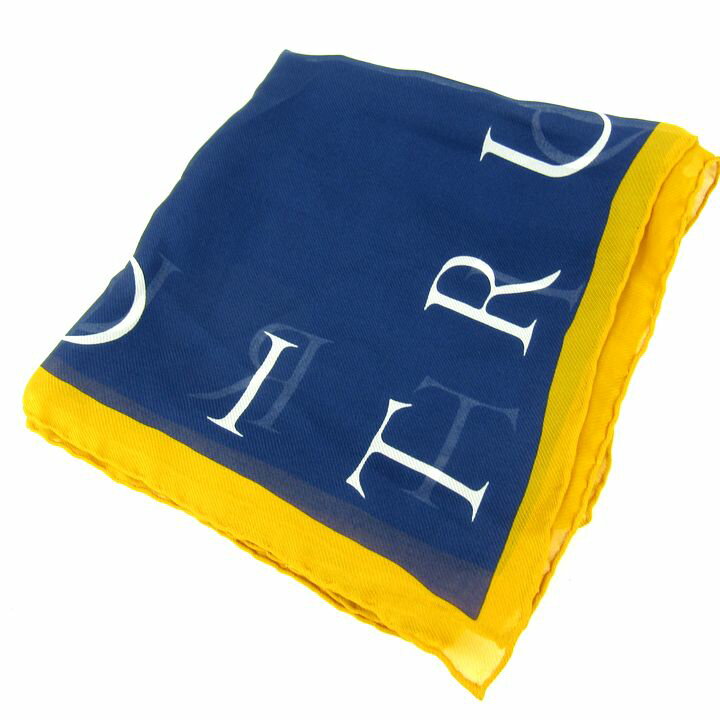 【全品39％OFFクーポン配布中】トラサルディ スカーフ シルク イタリア製 ブランド レディース ネイビ..