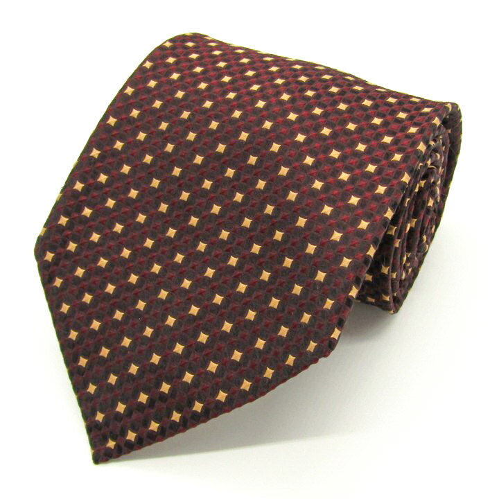 【全品39％OFFクーポン配布中】ダーバン ブランド ネクタイ シルク 小紋柄 総柄 PO メンズ ブラック Durban 【中古】