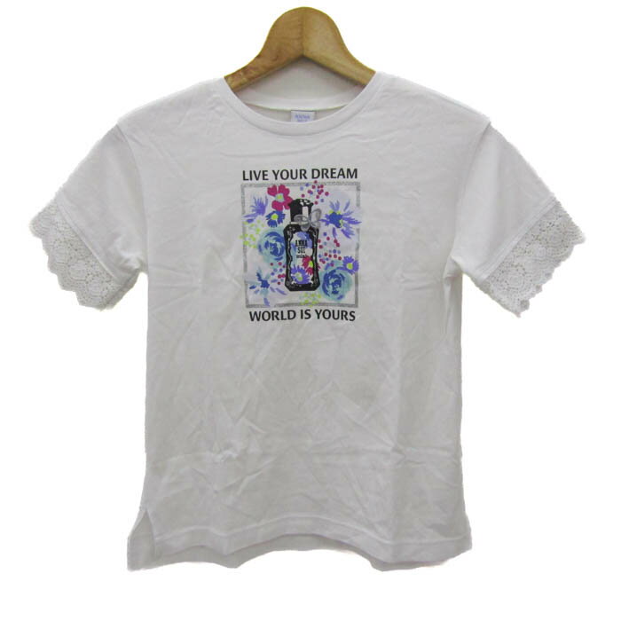 【全品39％OFFクーポン配布中】アナスイミニ 半袖Tシャツ トップス レース袖 コットンT キッズ 女の子..