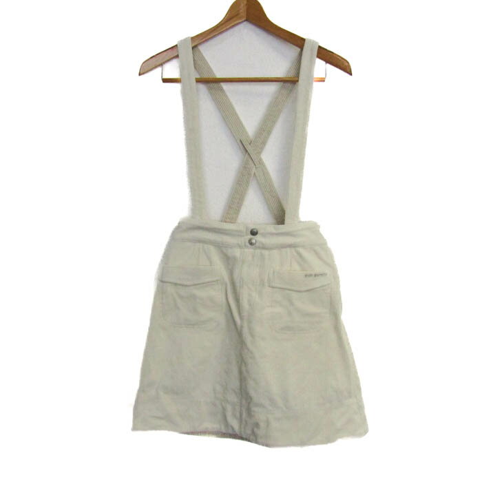 【全品39％OFFクーポン配布中】ポンポネット スカート ボトムス サロペット コーデュロイ キッズ 女の子用 LL(165)サイズ ホワイト pom ponette 【中古】