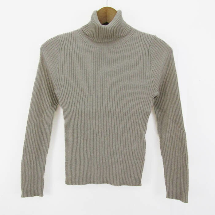 ニジュウサンク リブニット セーター 長袖 ウール100% ブランド トップス レディース 32サイズ ベージ..