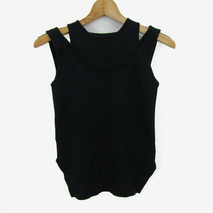 コトリカ ニット セーター ノースリーブ 未使用 ブランド トップス 日本製 黒 レディース Fサイズ ブラ..