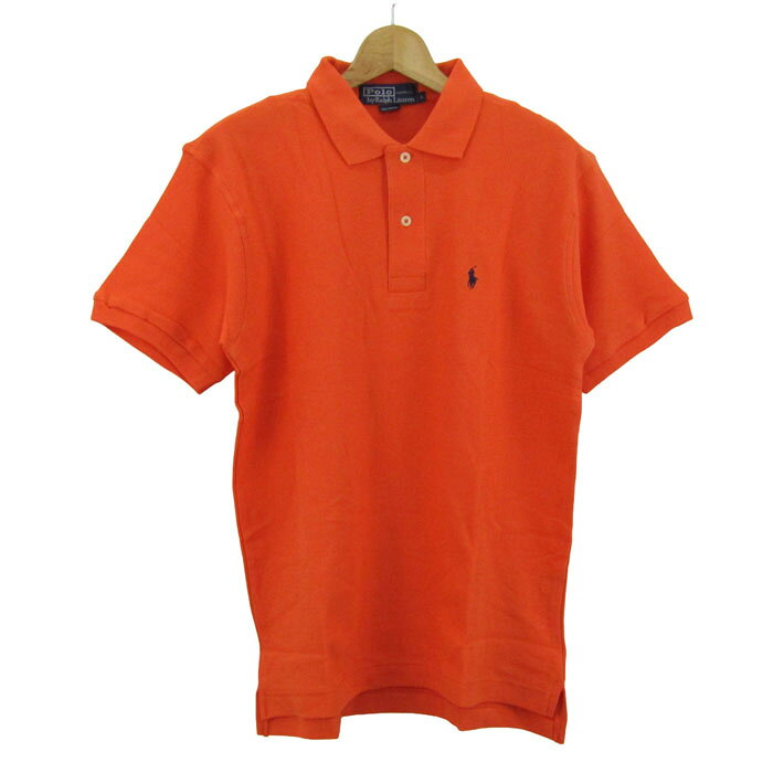ポロバイラルフローレン ポロシャツ 半袖 コットン100% ブランド トップス メンズ Lサイズ オレンジ Polo by Ralph Lauren 【中古】