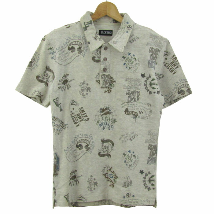 Rakuten - ジャックローズ 半袖シャツ コットン100% ブランド トップス メンズ 4サイズ グレー×ブラウン JACKROSE 【中古】