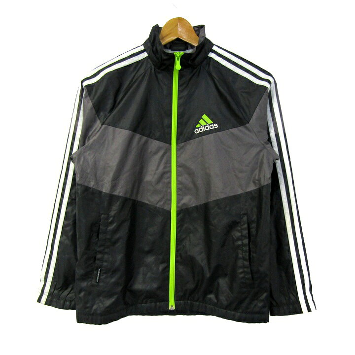 アディダス ウィンドブレーカー ジャージ クライマプルーフ スポーツウエア アウター キッズ 男の子用 150サイズ ブラック adidas 