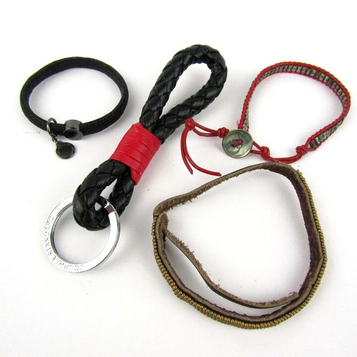 大特価屋のマークジェイコブス/チャンルー/スヌーピー他 ブレスレット ループタイ 鼈甲柄等 22点セット アクセサリー まとめて 大量 メンズ goods 【中古】｜アングル2