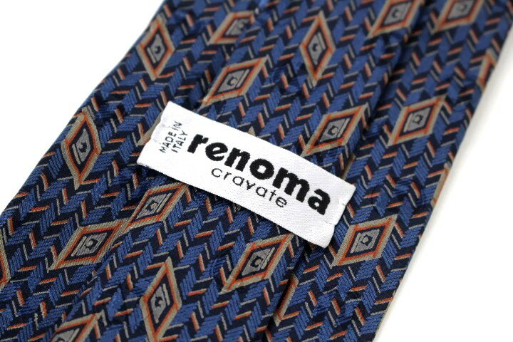 ブランド ネクタイ 【中古】renoma cravate レノマ 総柄 良品 メンズ プレゼント 【,r33530,】