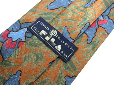 ブランド ネクタイ 【中古】FILA フィラ 花柄 ネクタイ 良品 メンズ プレゼント 【,r57374,】