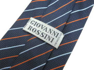 ブランド ネクタイ 【中古】Giovanni Rossini ジョバンニ ロッシーニ ストライプ柄 ネクタイ 良品 メンズ 【,r65248,】