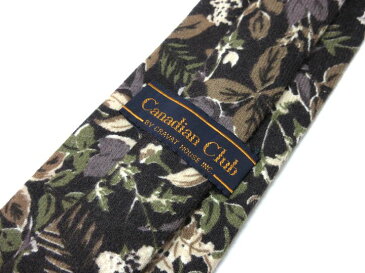 ブランド ネクタイ 【中古】Canadian Club カナディアンクラブ 花柄 ブランド ネクタイ 良品 メンズ プレゼント