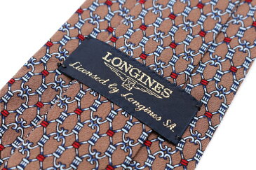 ロンジン LONGINES 総柄 ブランド 古着 ネクタイ 【中古】 良品 メンズ プレゼント ※沖縄送料別途要