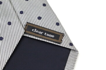 ブランド ネクタイ 【中古】Clear Tune クリアチューン ドット 縦細ストライプ 良品 メンズ プレゼント 【,r28744,】