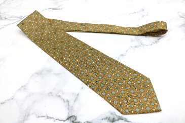 ニッポンダービー 日本ダービー 61th JRA 総柄 ブラウン 茶 シルク 日本製 ブランド ネクタイ 送料無料 【中古】【美品】