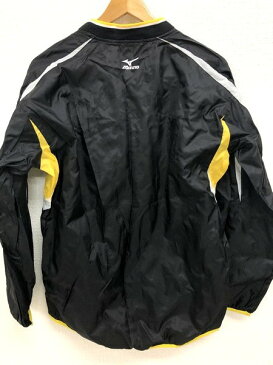 阪神タイガース HANSHIN Tigers M-Lサイズ ミズノ ヤッケ ピステ スポーツウェア 野球 オフィシャルグッズ ファンクラブ 応援 メンズ服 ブラック ブランド古着 【中古】