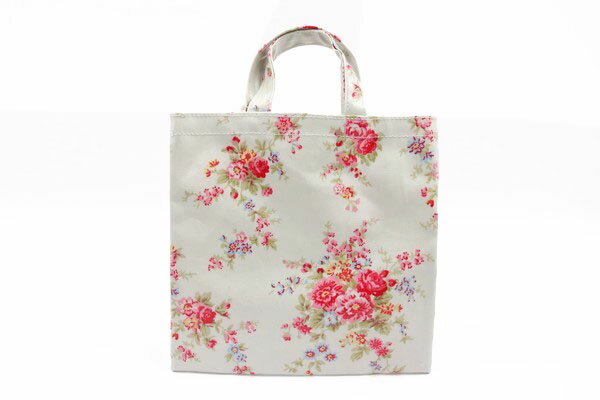 キャスキッドソン Cath Kidston ハンドバッグ 子供 キッズ 花柄 ホワイト ピンク PVC レディース ブランド 【中古】【新品未使用】