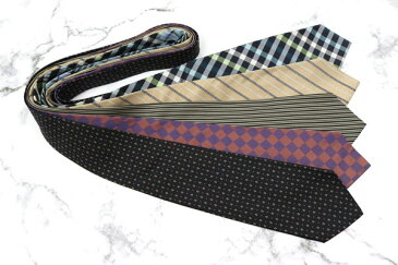 コムサデモードメン COMME CA DU MODE コムサイズム ストライプ柄 チェック柄 等 5点セット まとめ ブランド ネクタイ 送料無料 【中古】【美品】