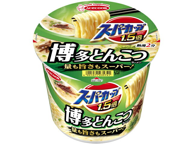 送料無料(北海道・沖縄除く)エ−スコック スーパーカップ1.5倍とんこつラーメンx12個