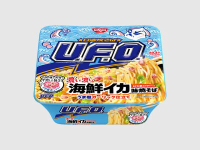 東乾 日清焼そばU.F.O. 濃い濃い海鮮イカ味焼そば うま塩ガーリック仕上x12個