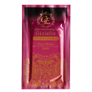  ジョイエッロ Gioiello フェイスウォッシュ 洗顔料3ml 　オーガニック化粧品　100個セット￥2970(1個当たり29.7円)温泉施設　旅行　ホテル　小ロット※フェイスマスクのおまけ付き（お一人様1枚限り）