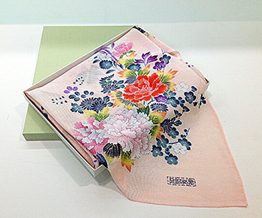 【加賀友禅】2巾風呂敷 牡丹