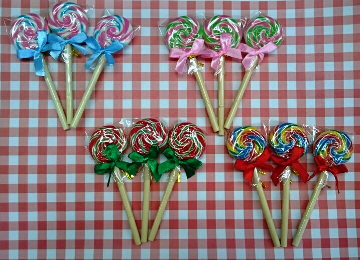 【プチギフト】ロリポップボールペン15本セット プチギフト キャンディーペン 結婚式 二次会 退職 ギフト バレンタイン ホワイトデー