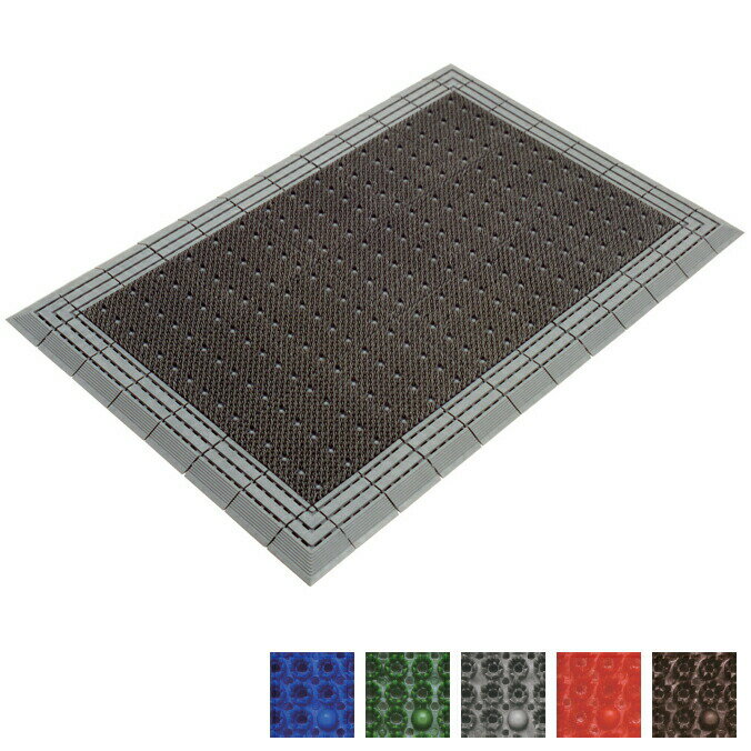 玄関マット ブラシタイプ 水抜け ニューエルバーマット 90×150cm 店舗 屋外 屋内 排水 ミヅシマ工業