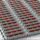 土砂落とし用玄関マット 屋外用 業務用 ジョイント式マット ナイロンブラッシュH-25-2【150×150mm】(テラモト MR-097-273-0)(学校 店...