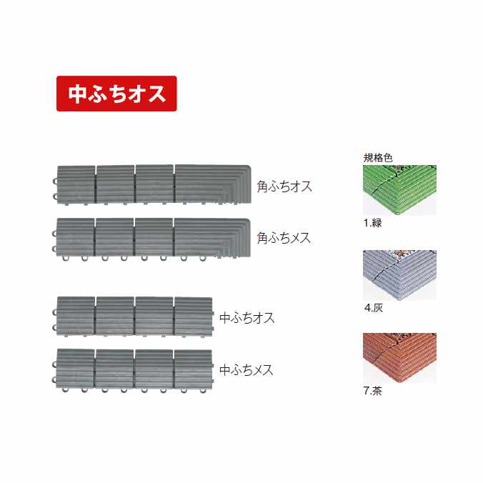 土砂落とし用玄関マット(屋外用・業務用)ナイロンブラッシュ専用ふち(中ふちオス)【75×300mm】(テラモ..