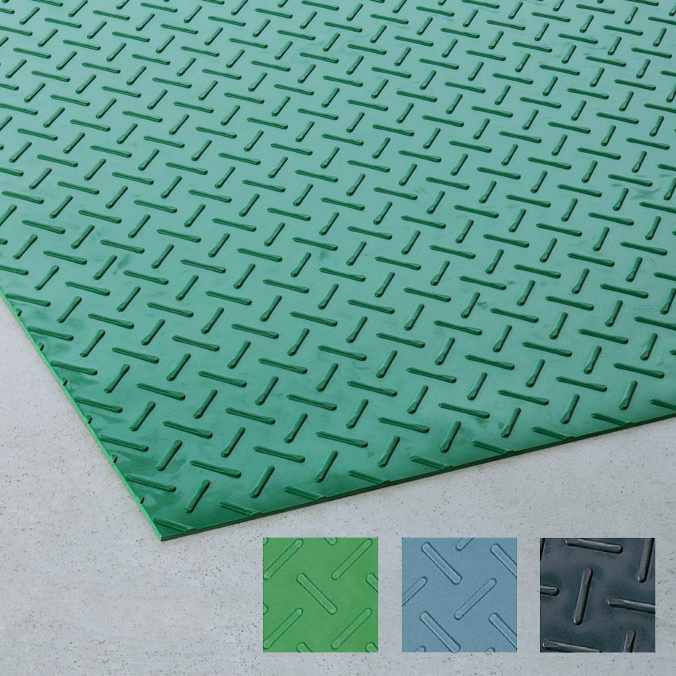 すべり止めマット エスゴムマット【1m×4m】(テラモト MR-151-180)(工場 作業場 通路 転倒防止 スリップ防止) (サイズオーダー対応商品)