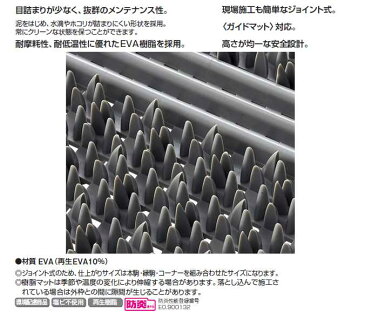 玄関マット(屋外・業務用) エバックライナーハードマット 【(本駒) 150×150mm】(山崎産業 F-120-HK) (店舗 激安)