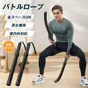 【1000円クーポン配布中】自宅で静かに全身トレーニング!コードレスバトルロープ2本セット|高反発×省スペース|男女兼用・室内OK