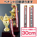 優勝カップ用ペナント・プリント加工費（長さ30cm）【ペナントリボン印刷】[D]