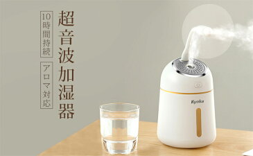 【スーパーSALE★74%OFF】【在庫あり】 加湿器 超音波 加湿器 卓上 オフィス 330ml 静音 小型 ミニ加湿器 除菌 連続加湿約10時間LEDランプ 気化式 大容量 330ml 持ち運び便利 アロマ対応 空焚き防止 超音波式 おしゃれ usb ナチュラル 加湿器 ホワイト