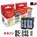 送料無料 キヤノン Canon BC-345 / BC-346 ブラック/カラー セット 対応 ジット リサイクルインク カートリッジ