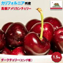 予約 アメリカンチェリー 1.5kg カリフォルニア州 ダークチェリー 大粒サイズ 1.5Kg 高級・特選アメリカンチェリー【5月下旬〜6月中旬の出荷予定】 1...