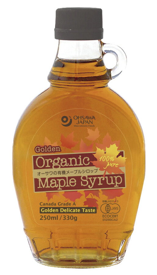 オーサワの有機メープルシロップゴールデン(デリケートテイスト) 250ml(330g) ×1個
