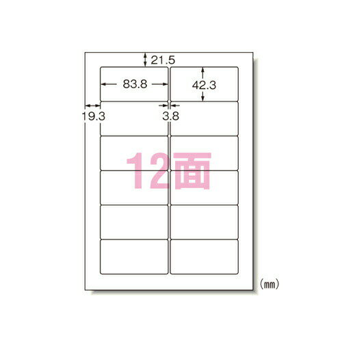 エーワン ラベルシール パソコン&ワープロラベル 汎用タイプ・インチ改行 12面 100シート 28184＼着後レビューでプレゼント有！／