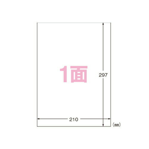 エーワン ラベルシール 水に強い 光沢 ノーカット 5枚 29281