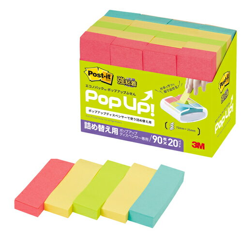 スリーエム ポストイットRエコ強粘着ふせん（詰替用）5001SSPOP-AP＼着後レビューでプレゼント有！／
