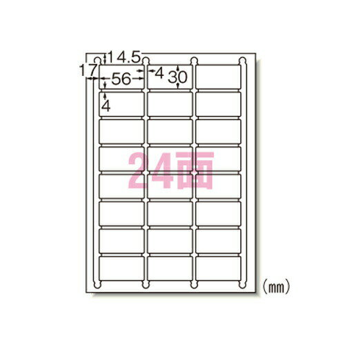 エーワン ラベルシール レーザー A4 角丸 24面 100シート 66424＼着後レビューでプレゼント有！／