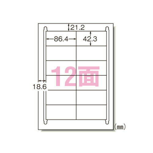 エーワン ラベルシール キレイにはがせる A4 12面 100シート 31256