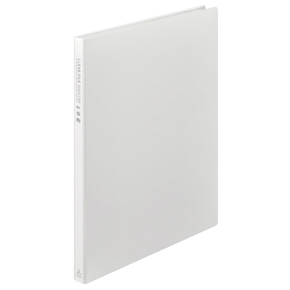 キングジム クリアーファイル チャックタイプ 8732H-W