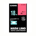 カシオ ネームランドテープ18mm 赤/黒文字 XR-18RD